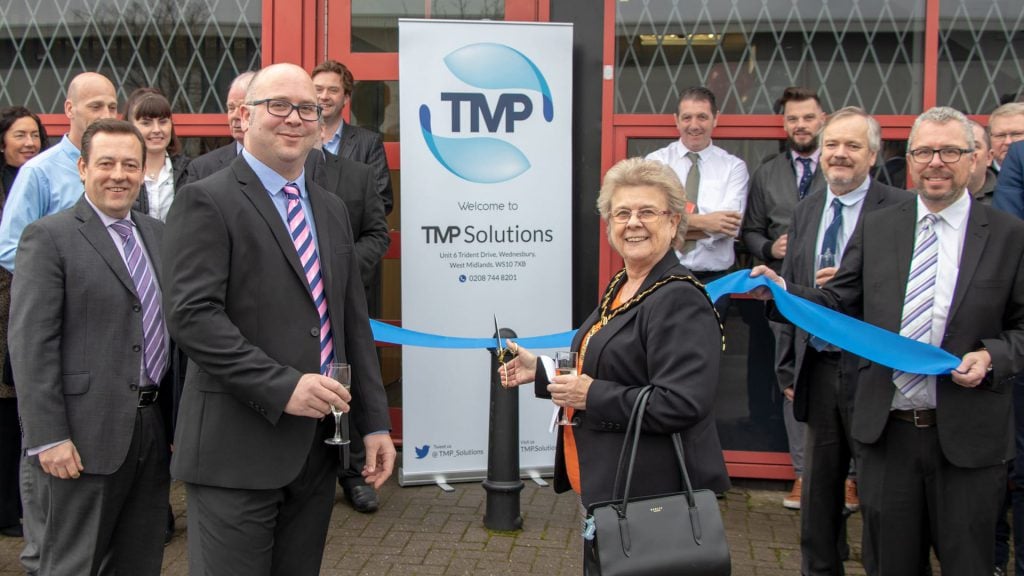 TMP Solutions Wednesbury ribbon cutting